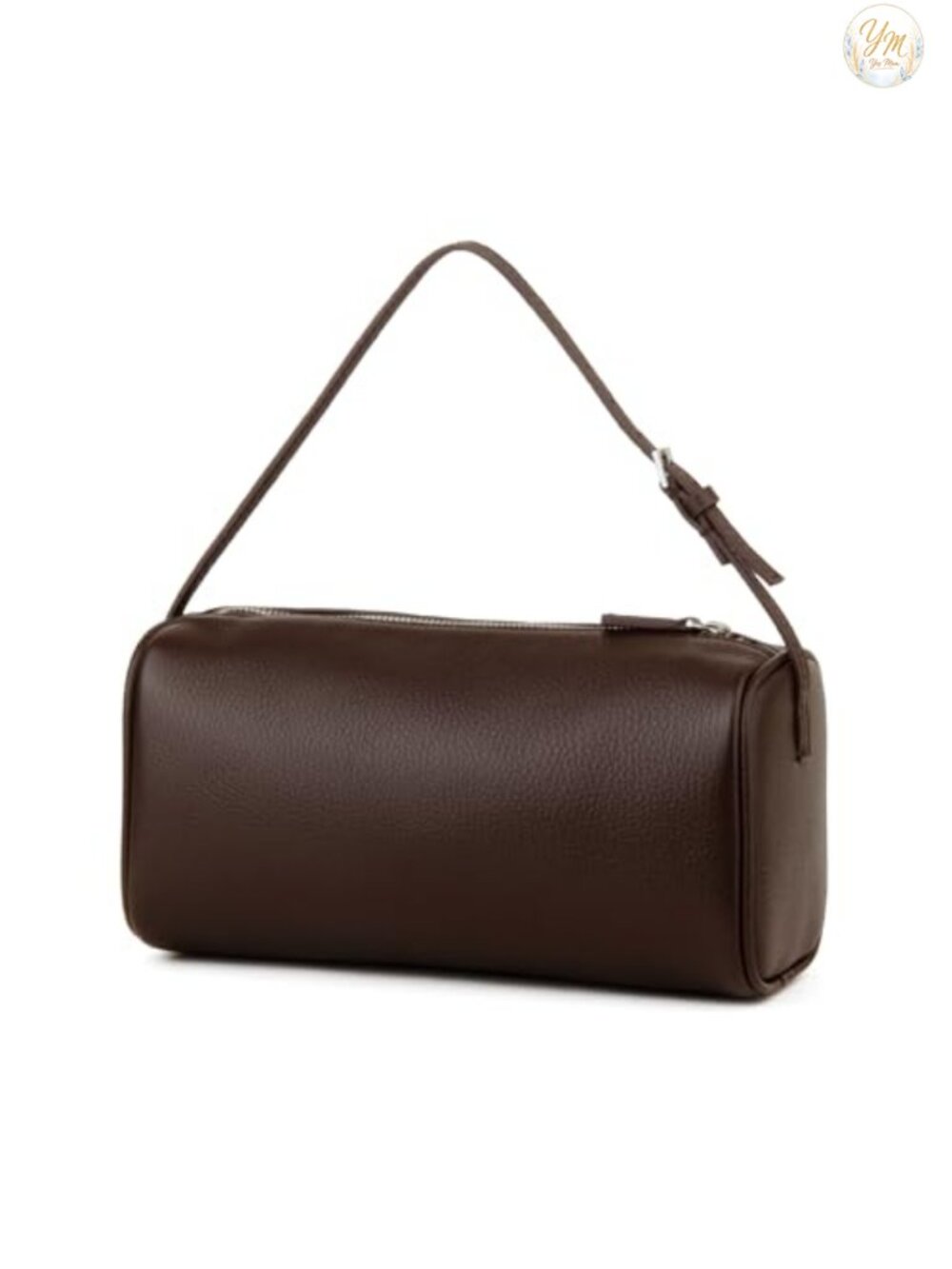 Women's Full-Grained Leather Hobo Crossbody Bag with Adjustable Strap